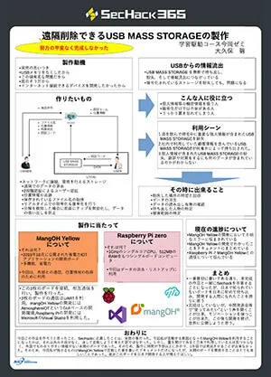 遠隔削除できるUSB MASS STORAGEの製作