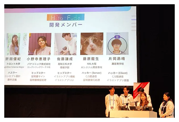 優秀修了生 折田 優紀さん / 小野寺 恵理子さん / 片岡 昴晴さん / 佐藤 謙成さん/ 藤原 龍生さん
（研究駆動コース）